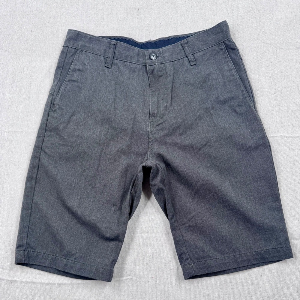 EUC Volcom Corpo Class‎ Mens 28 Chino Shorts Charcoal Gray A09313S0